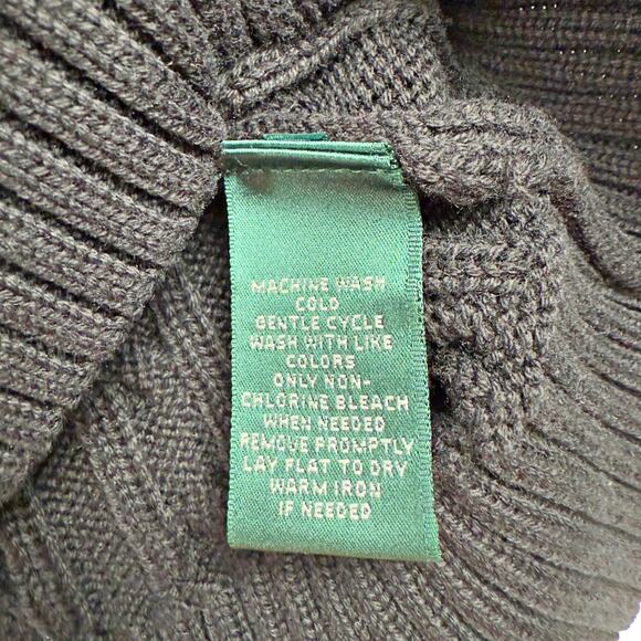 Ralph Lauren Black Cable Knit Cardigan - Picture 6 of 9